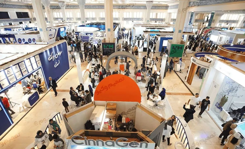 حضور رئیس هیئت مدیره انجمن متخصصین تغذیه مرکزی در نمایشگاه ایران فارما